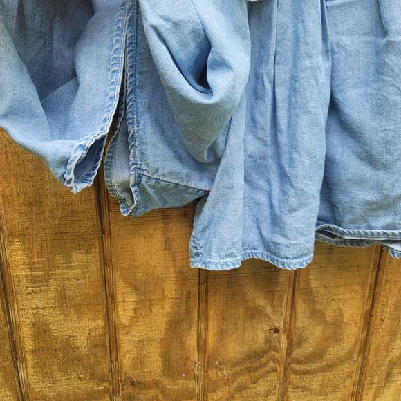 Gap Denim Chambray Flowy Wide Leg Shorts Womens Size S - Picture 3 of 9